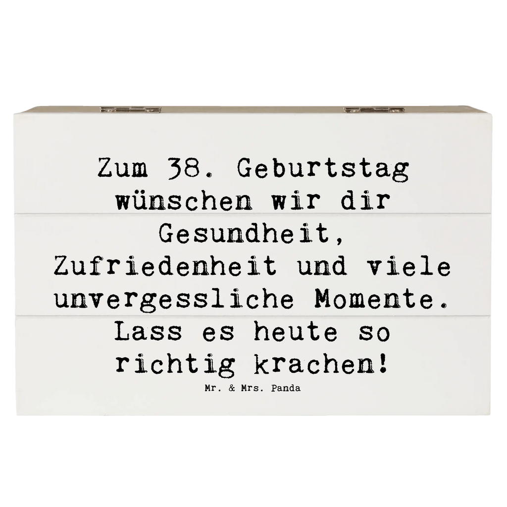 Holzkiste Spruch 38. Geburtstag Feiern Dekokiste, Erinnerungskiste, Holzkiste, Schatzkiste, Truhe, Geschenkbox, Erinnerungsbox, XXL, Geschenkdose, Aufbewahrungsbox, Schatulle, Kiste, Geburtstag, Geburtstagsgeschenk, Geschenk