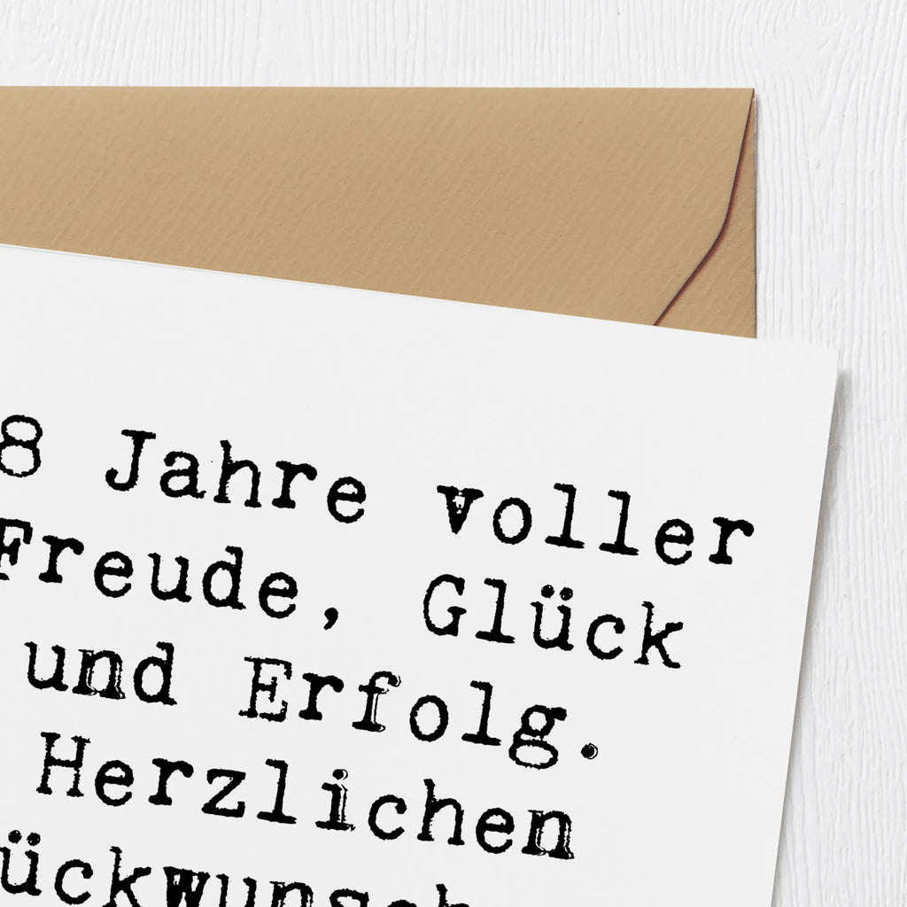 Deluxe Karte Spruch 38. Geburtstag Freude Geburtstagskarte, Grußkarte, Karte, Klappkarte, Hochwertige Klappkarte, Hochzeitskarte, Hochwertige Grußkarte, Glückwunschkarte, Einladungskarte, Geburtstag, Geburtstagsgeschenk, Geschenk