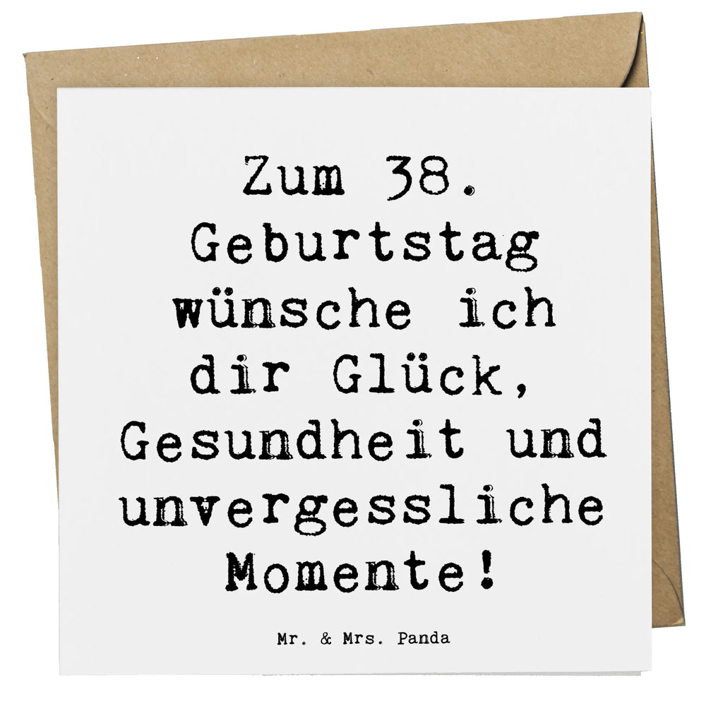 Deluxe Karte Spruch 38. Geburtstag Klappkarte, Glückwunschkarte, Hochwertige Grußkarte, Geburtstagskarte, Hochzeitskarte, Hochwertige Klappkarte, Grußkarte, Karte, Einladungskarte, Geburtstag, Geburtstagsgeschenk, Geschenk