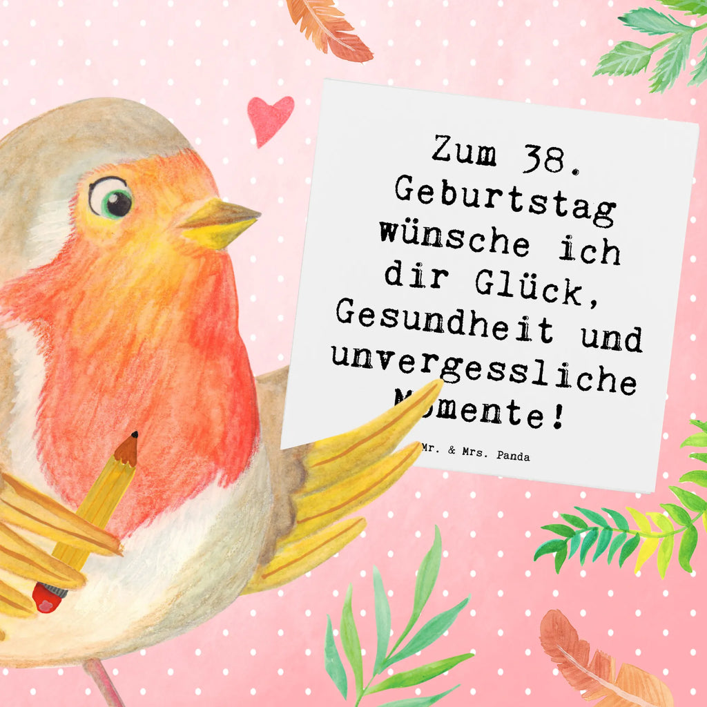 Deluxe Karte Spruch 38. Geburtstag Klappkarte, Glückwunschkarte, Hochwertige Grußkarte, Geburtstagskarte, Hochzeitskarte, Hochwertige Klappkarte, Grußkarte, Karte, Einladungskarte, Geburtstag, Geburtstagsgeschenk, Geschenk