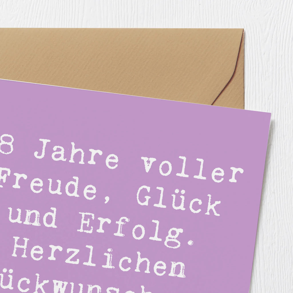 Deluxe Karte Spruch 38. Geburtstag Freude Geburtstagskarte, Grußkarte, Karte, Klappkarte, Hochwertige Klappkarte, Hochzeitskarte, Hochwertige Grußkarte, Glückwunschkarte, Einladungskarte, Geburtstag, Geburtstagsgeschenk, Geschenk