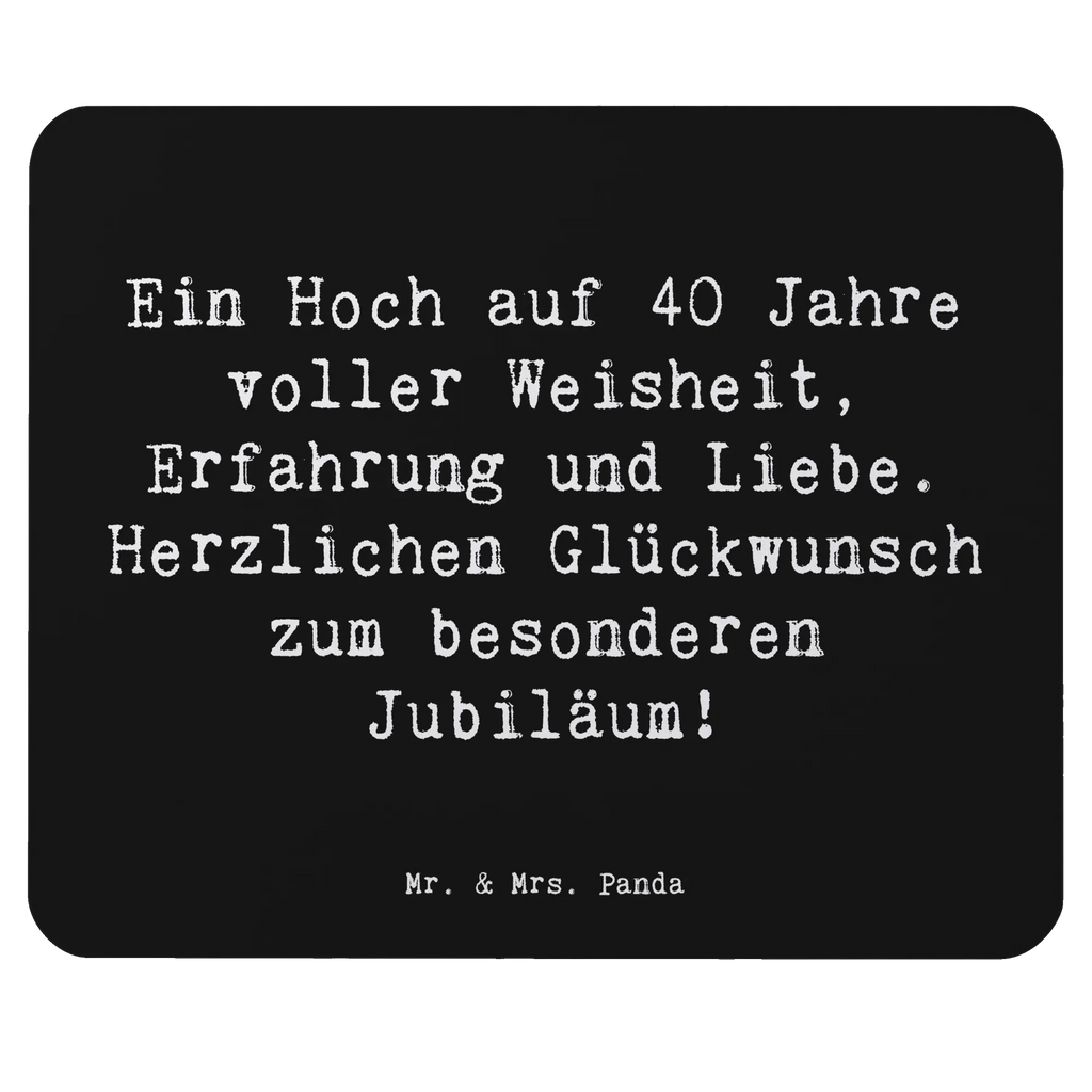 Mouse mat Saying Ein Hoch auf 40 Jahre voller Weisheit, Erfahrung und Liebe. Herzlichen Glückwunsch zum besonderen Jubiläum! Einzigartiges Mauspad, Computer zubehör, Mausunterlage, PC Zubehör, Mousepad, Mauspad, Designer Mauspad, Büroausstattung, Mauspad Büro, Arbeitszimmer, Geburtstag, Geburtstagsgeschenk, Geschenk