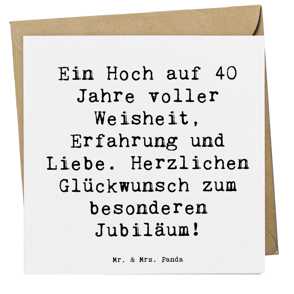 Deluxe Card Saying Ein Hoch auf 40 Jahre voller Weisheit, Erfahrung und Liebe. Herzlichen Glückwunsch zum besonderen Jubiläum! Karte, Grußkarte, Einladungskarte, Glückwunschkarte, Hochzeitskarte, Geburtstagskarte, Hochwertige Grußkarte, Hochwertige Klappkarte, Klappkarte, Geburtstag, Geburtstagsgeschenk, Geschenk