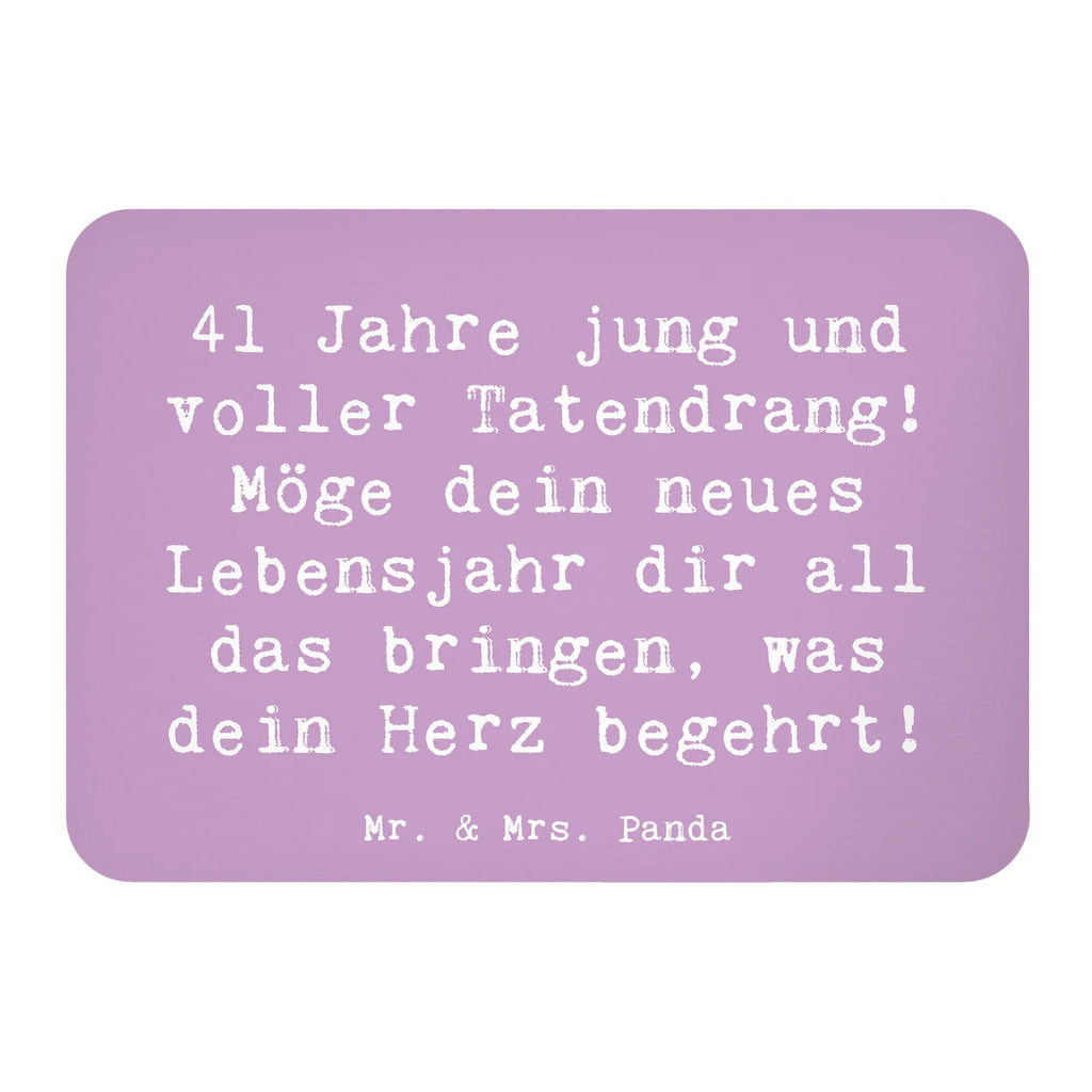 Magnet Saying 41 Jahre jung und voller Tatendrang! Möge dein neues Lebensjahr dir all das bringen, was dein Herz begehrt! Motivmagnete, Kühlschrank Dekoration, Pinnwandmagnet, Dekomagnet, Whiteboard Magnet, Kühlschrankmagnet, Notiz Magnet, Souvenir Magnet, Geburtstag, Geburtstagsgeschenk, Geschenk