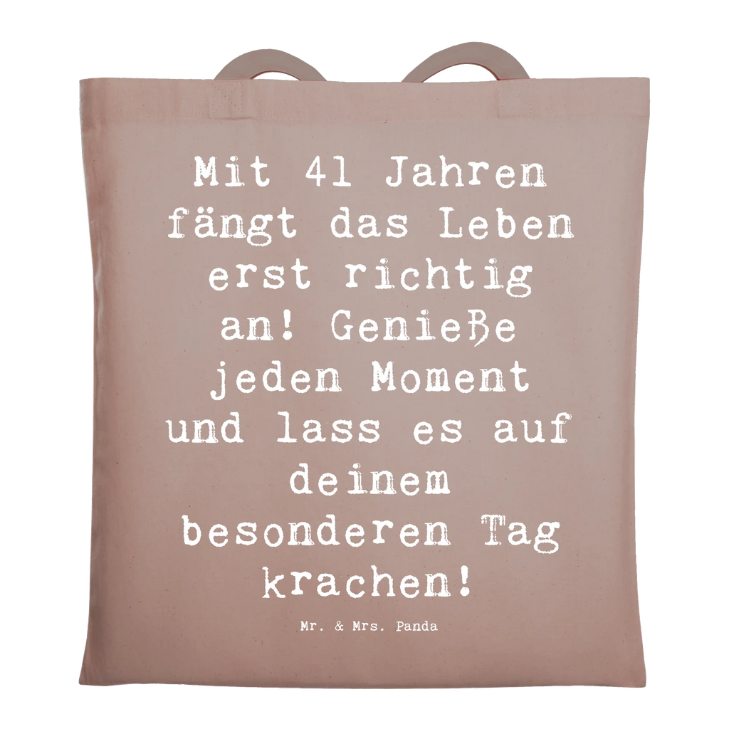 Tragetasche Spruch 41. Geburtstag Beuteltasche, Beutel, Einkaufstasche, Jutebeutel, Stoffbeutel, Tasche, Shopper, Umhängetasche, Strandtasche, Schultertasche, Stofftasche, Tragetasche, Badetasche, Jutetasche, Einkaufstüte, Laptoptasche, Geburtstag, Geburtstagsgeschenk, Geschenk