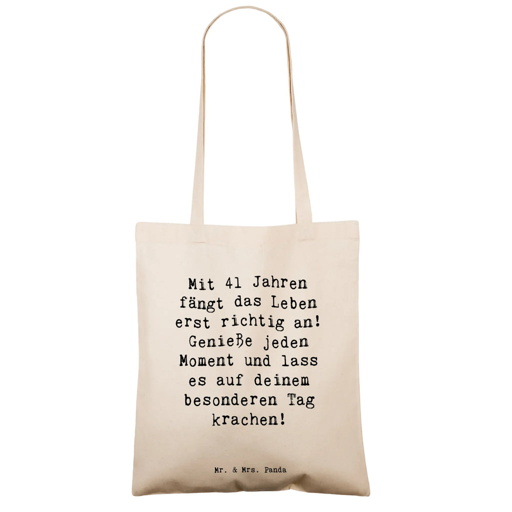 Tragetasche Spruch 41. Geburtstag Beuteltasche, Beutel, Einkaufstasche, Jutebeutel, Stoffbeutel, Tasche, Shopper, Umhängetasche, Strandtasche, Schultertasche, Stofftasche, Tragetasche, Badetasche, Jutetasche, Einkaufstüte, Laptoptasche, Geburtstag, Geburtstagsgeschenk, Geschenk