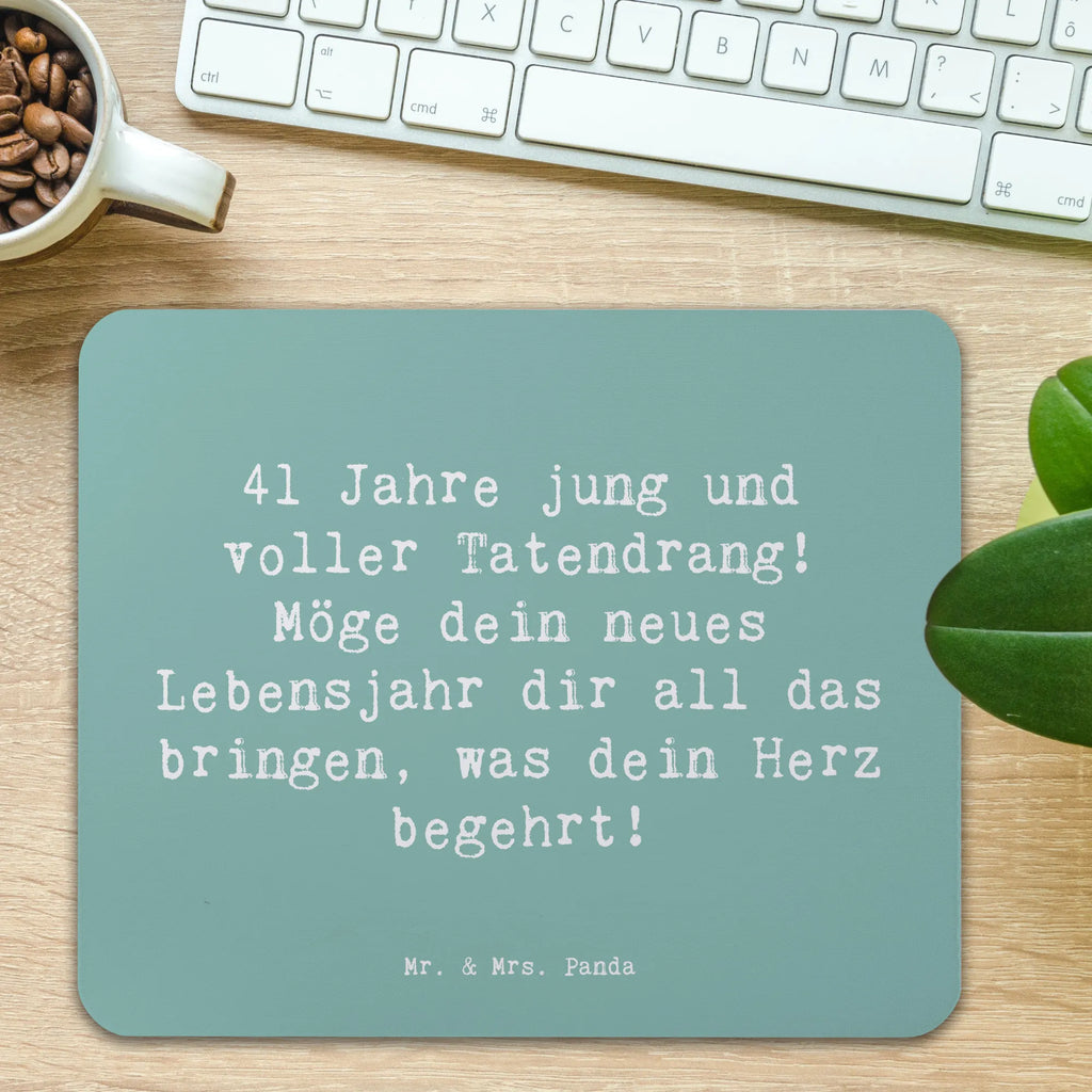 Mauspad Spruch 41. Geburtstag Tatendrang Mauspad, Designer Mauspad, PC Zubehör, Computer zubehör, Büroausstattung, Mausunterlage, Einzigartiges Mauspad, Arbeitszimmer, Mauspad Büro, Mousepad, Geburtstag, Geburtstagsgeschenk, Geschenk