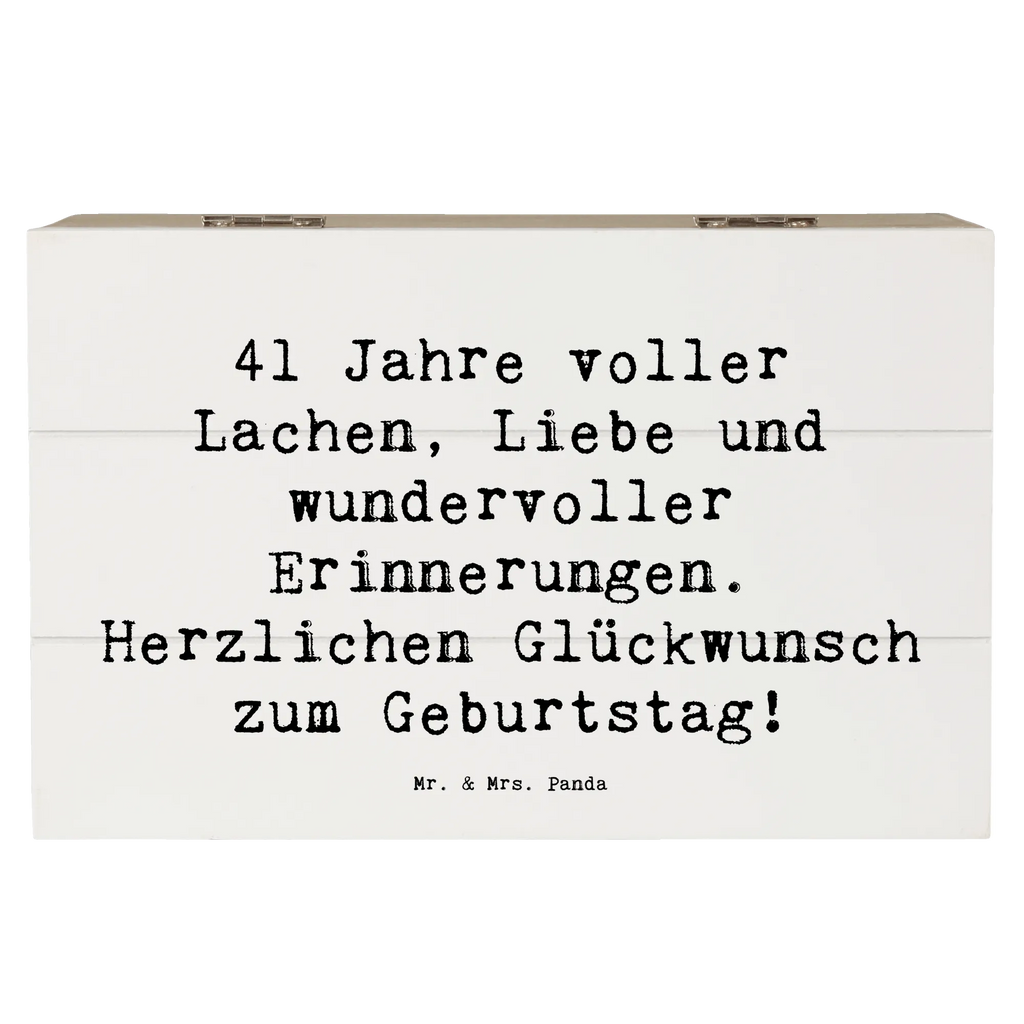 Holzkiste Spruch 41. Geburtstag Freude Erinnerungskiste, Truhe, Aufbewahrungsbox, Schatulle, Geschenkdose, Holzkiste, XXL, Erinnerungsbox, Kiste, Geschenkbox, Dekokiste, Schatzkiste, Geburtstag, Geburtstagsgeschenk, Geschenk
