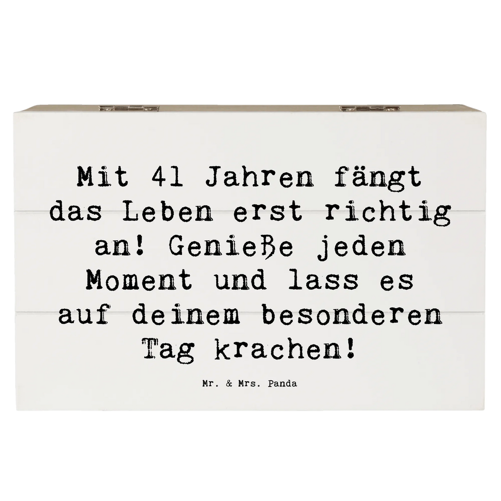Holzkiste Spruch 41. Geburtstag Geschenkbox, Erinnerungskiste, Kiste, Erinnerungsbox, Aufbewahrungsbox, Holzkiste, Truhe, Dekokiste, XXL, Geschenkdose, Schatulle, Schatzkiste, Geburtstag, Geburtstagsgeschenk, Geschenk