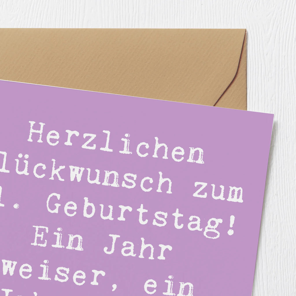 Deluxe Karte Spruch 41. Geburtstag Weisheit Klappkarte, Hochzeitskarte, Hochwertige Grußkarte, Glückwunschkarte, Grußkarte, Karte, Geburtstagskarte, Einladungskarte, Hochwertige Klappkarte, Geburtstag, Geburtstagsgeschenk, Geschenk