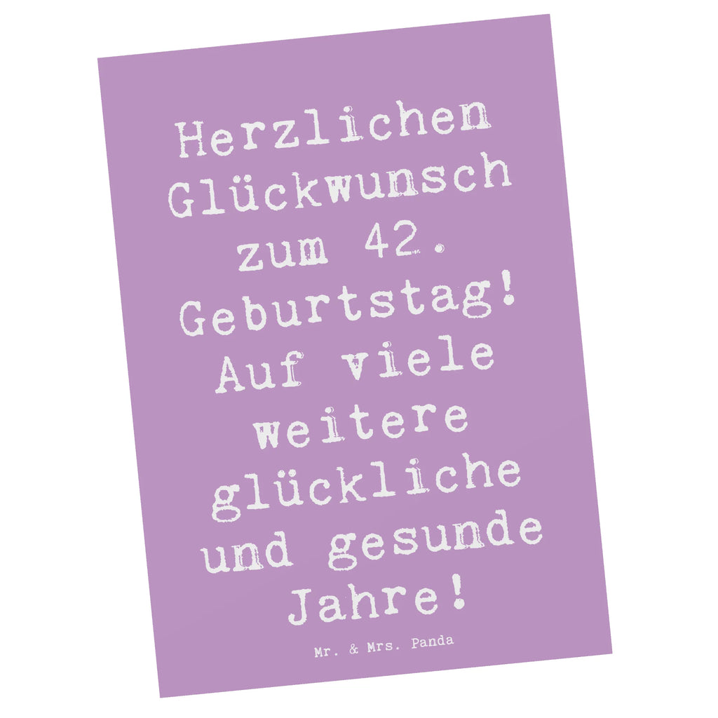 Postkarte Spruch 42. Geburtstag Glückwunsch Ansichtskarte, Geschenkkarte, Karte, Geburtstagskarte, Einladung, Einladung Geburtstag, Postkarte, Ansichtskarten, Dankeskarte, Grußkarte, Einladungskarte, Einladungskarten Geburtstag, Geburtstag, Geburtstagsgeschenk, Geschenk