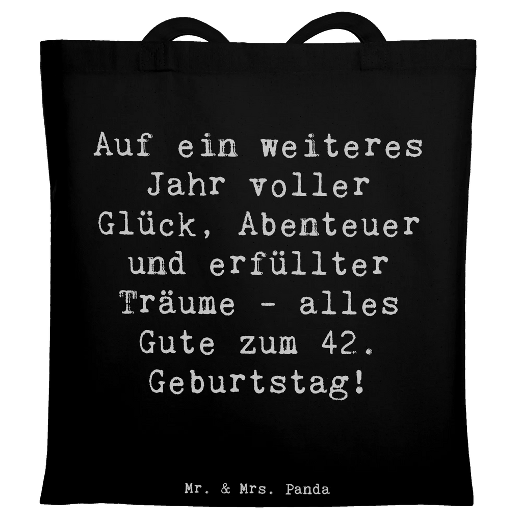 Tragetasche Spruch 42. Geburtstag Beuteltasche, Beutel, Einkaufstasche, Jutebeutel, Stoffbeutel, Tasche, Shopper, Umhängetasche, Strandtasche, Schultertasche, Stofftasche, Tragetasche, Badetasche, Jutetasche, Einkaufstüte, Laptoptasche, Geburtstag, Geburtstagsgeschenk, Geschenk