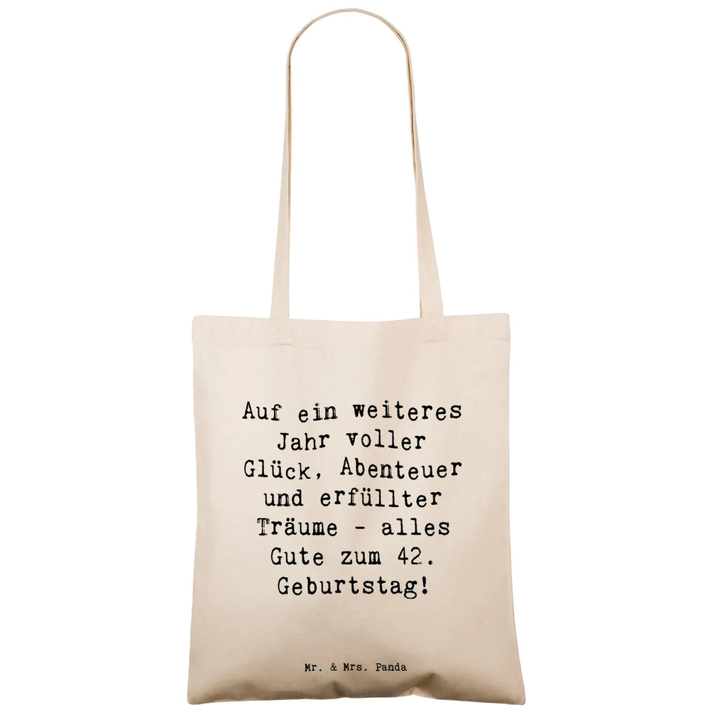 Tragetasche Spruch 42. Geburtstag Beuteltasche, Beutel, Einkaufstasche, Jutebeutel, Stoffbeutel, Tasche, Shopper, Umhängetasche, Strandtasche, Schultertasche, Stofftasche, Tragetasche, Badetasche, Jutetasche, Einkaufstüte, Laptoptasche, Geburtstag, Geburtstagsgeschenk, Geschenk