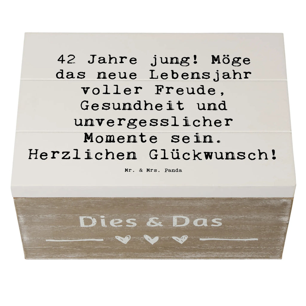 Holzkiste Spruch 42. Geburtstag Freude Dekokiste, Schatzkiste, Erinnerungskiste, Aufbewahrungsbox, XXL, Truhe, Holzkiste, Erinnerungsbox, Kiste, Schatulle, Geschenkdose, Geschenkbox, Geburtstag, Geburtstagsgeschenk, Geschenk