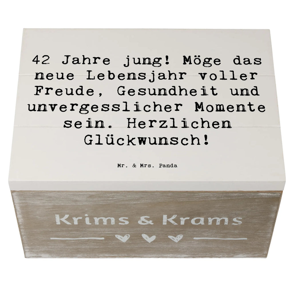 Holzkiste Spruch 42. Geburtstag Freude Dekokiste, Schatzkiste, Erinnerungskiste, Aufbewahrungsbox, XXL, Truhe, Holzkiste, Erinnerungsbox, Kiste, Schatulle, Geschenkdose, Geschenkbox, Geburtstag, Geburtstagsgeschenk, Geschenk