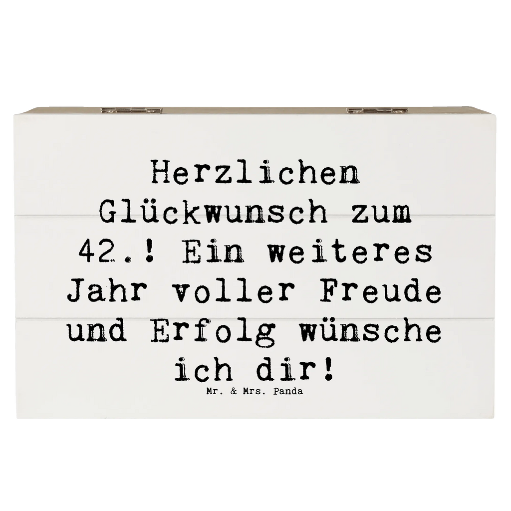 Holzkiste Spruch 42. Geburtstag Schatzkiste, Truhe, Holzkiste, Geschenkdose, Geschenkbox, Erinnerungsbox, Aufbewahrungsbox, Kiste, Erinnerungskiste, XXL, Dekokiste, Schatulle, Geburtstag, Geburtstagsgeschenk, Geschenk