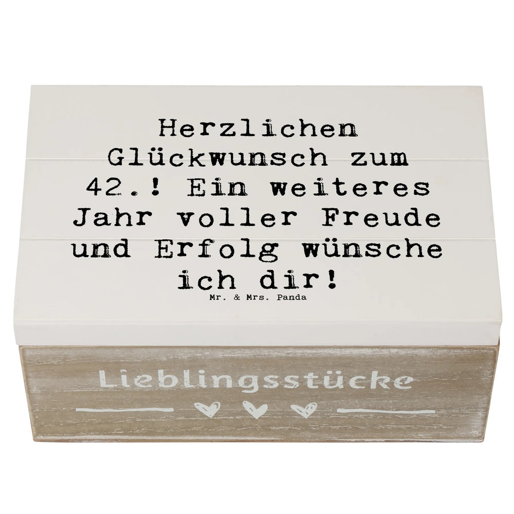 Holzkiste Spruch 42. Geburtstag Schatzkiste, Truhe, Holzkiste, Geschenkdose, Geschenkbox, Erinnerungsbox, Aufbewahrungsbox, Kiste, Erinnerungskiste, XXL, Dekokiste, Schatulle, Geburtstag, Geburtstagsgeschenk, Geschenk