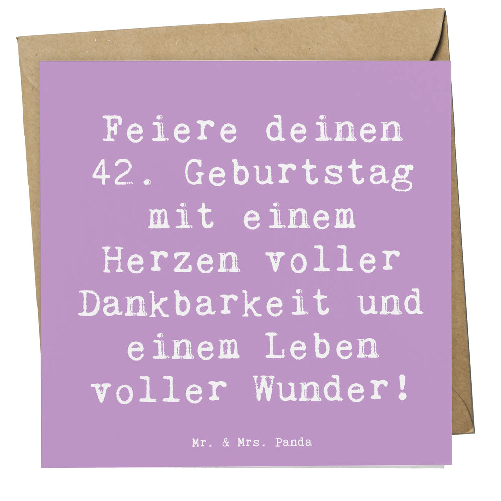 Deluxe Karte Spruch 42. Geburtstag Wunder Hochwertige Klappkarte, Glückwunschkarte, Hochzeitskarte, Hochwertige Grußkarte, Karte, Einladungskarte, Klappkarte, Geburtstagskarte, Grußkarte, Geburtstag, Geburtstagsgeschenk, Geschenk