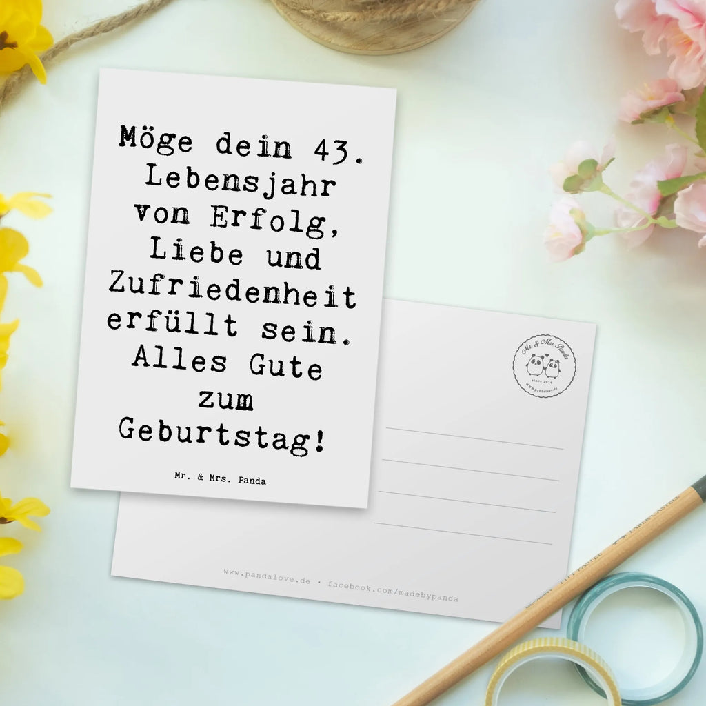 Postkarte Spruch 43. Geburtstag Glück Einladung, Einladung Geburtstag, Dankeskarte, Ansichtskarte, Einladungskarte, Grußkarte, Geschenkkarte, Ansichtskarten, Einladungskarten Geburtstag, Karte, Postkarte, Geburtstagskarte, Geburtstag, Geburtstagsgeschenk, Geschenk