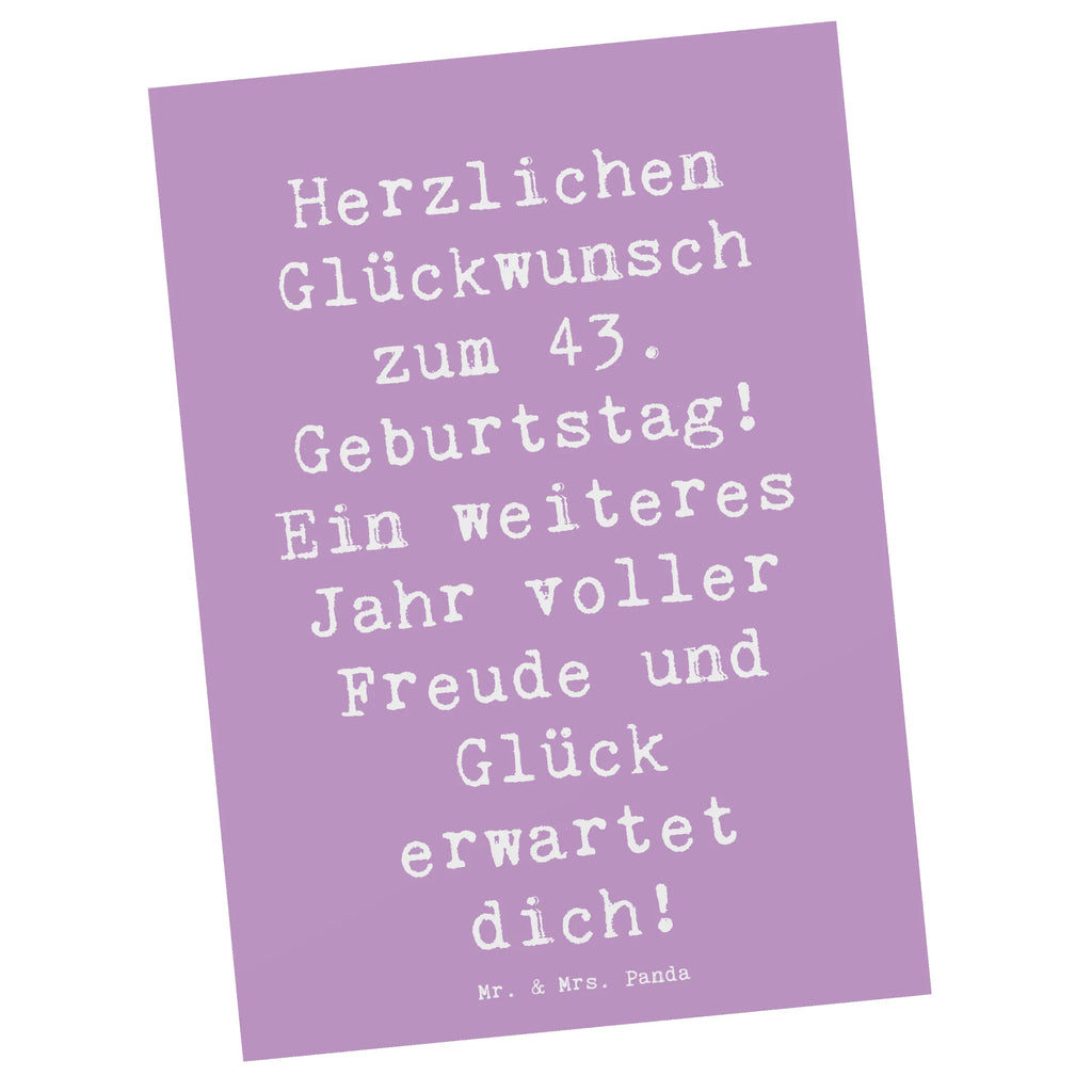 Postkarte Spruch 43. Geburtstag Freude Geburtstagskarte, Einladungskarte, Karte, Postkarte, Dankeskarte, Ansichtskarten, Geschenkkarte, Einladung Geburtstag, Einladung, Einladungskarten Geburtstag, Grußkarte, Ansichtskarte, Geburtstag, Geburtstagsgeschenk, Geschenk