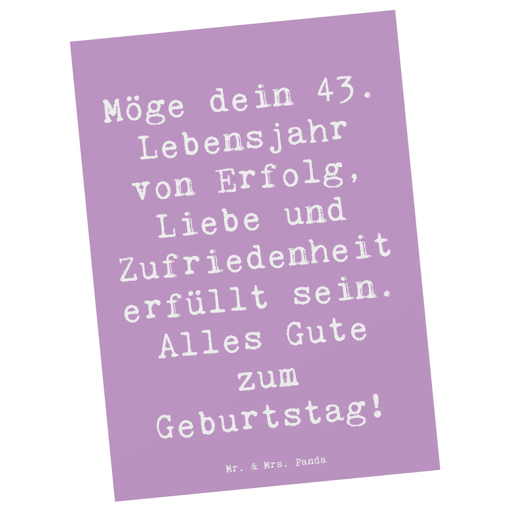 Postkarte Spruch 43. Geburtstag Glück Einladung, Einladung Geburtstag, Dankeskarte, Ansichtskarte, Einladungskarte, Grußkarte, Geschenkkarte, Ansichtskarten, Einladungskarten Geburtstag, Karte, Postkarte, Geburtstagskarte, Geburtstag, Geburtstagsgeschenk, Geschenk