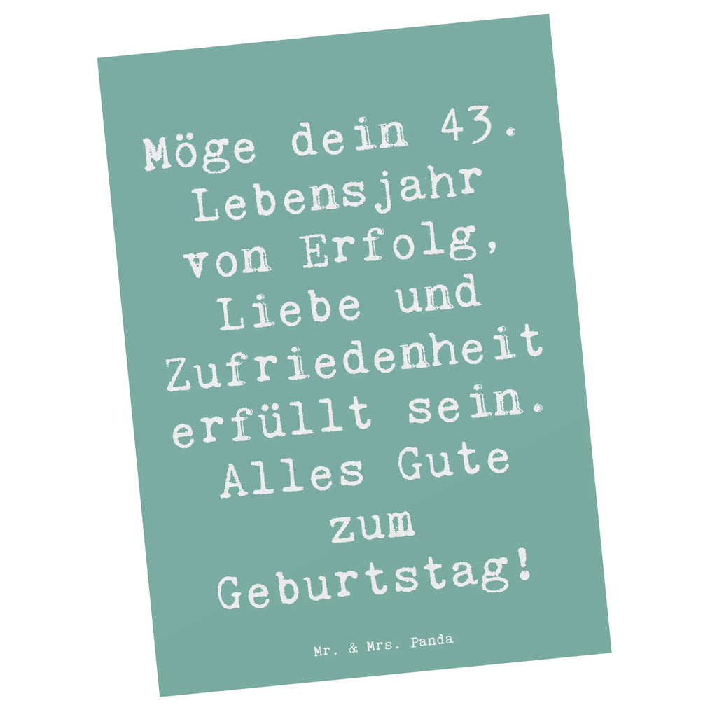 Postkarte Spruch 43. Geburtstag Glück Einladung, Einladung Geburtstag, Dankeskarte, Ansichtskarte, Einladungskarte, Grußkarte, Geschenkkarte, Ansichtskarten, Einladungskarten Geburtstag, Karte, Postkarte, Geburtstagskarte, Geburtstag, Geburtstagsgeschenk, Geschenk