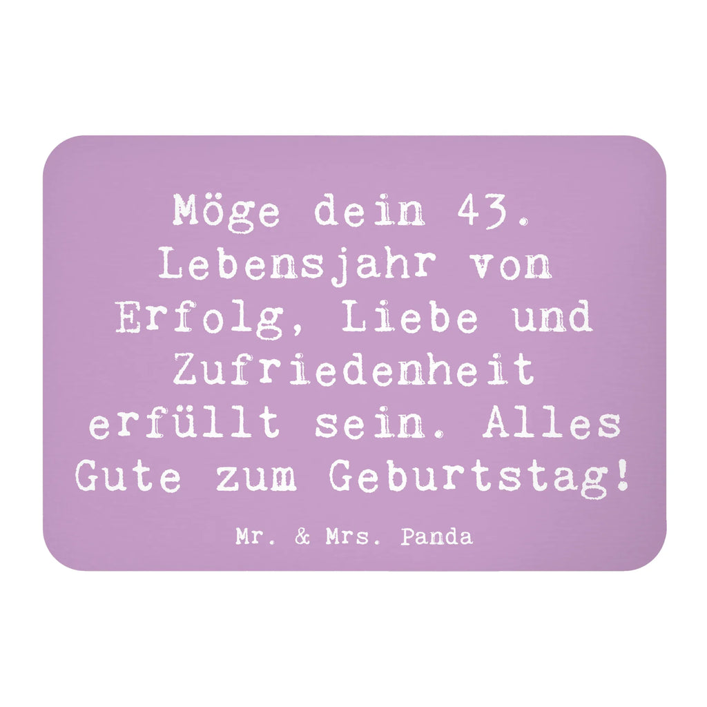 Magnet Saying Möge dein 43. Lebensjahr von Erfolg, Liebe und Zufriedenheit erfüllt sein. Alles Gute zum Geburtstag! Dekomagnet, Whiteboard Magnet, Pinnwandmagnet, Kühlschrankmagnet, Souvenir Magnet, Motivmagnete, Kühlschrank Dekoration, Notiz Magnet, Geburtstag, Geburtstagsgeschenk, Geschenk