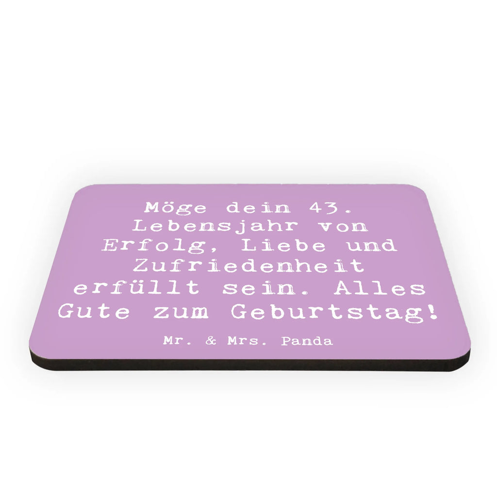 Magnet Saying Möge dein 43. Lebensjahr von Erfolg, Liebe und Zufriedenheit erfüllt sein. Alles Gute zum Geburtstag! Dekomagnet, Whiteboard Magnet, Pinnwandmagnet, Kühlschrankmagnet, Souvenir Magnet, Motivmagnete, Kühlschrank Dekoration, Notiz Magnet, Geburtstag, Geburtstagsgeschenk, Geschenk