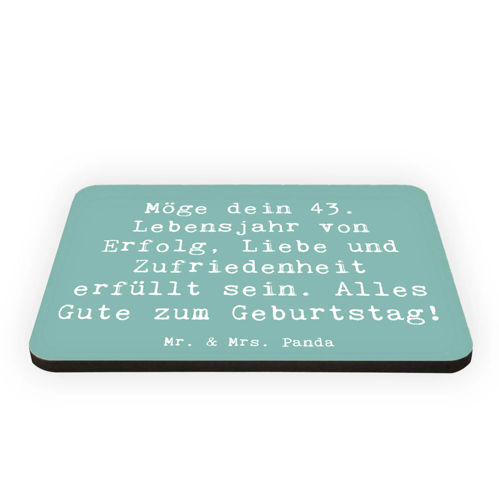 Magnet Saying Möge dein 43. Lebensjahr von Erfolg, Liebe und Zufriedenheit erfüllt sein. Alles Gute zum Geburtstag! Dekomagnet, Whiteboard Magnet, Pinnwandmagnet, Kühlschrankmagnet, Souvenir Magnet, Motivmagnete, Kühlschrank Dekoration, Notiz Magnet, Geburtstag, Geburtstagsgeschenk, Geschenk