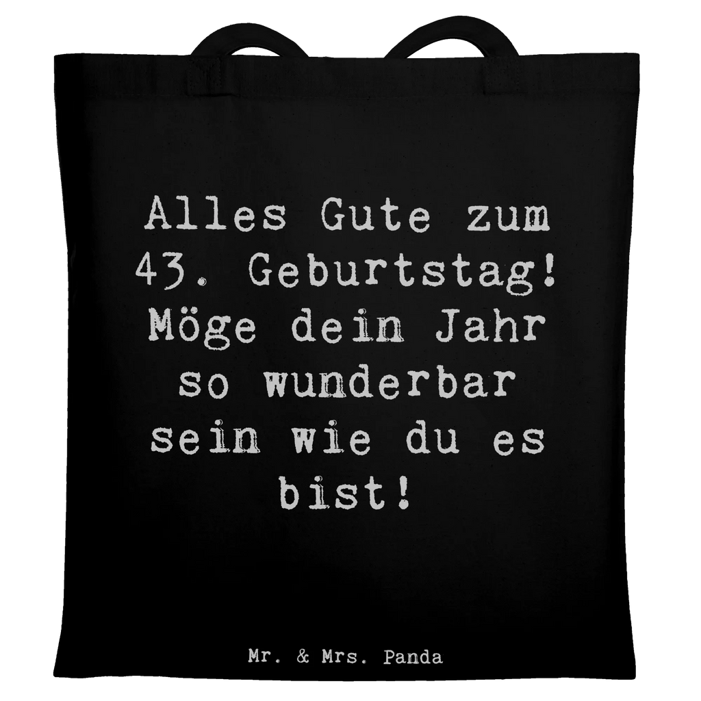 Tragetasche Spruch 43. Geburtstag Beuteltasche, Beutel, Einkaufstasche, Jutebeutel, Stoffbeutel, Tasche, Shopper, Umhängetasche, Strandtasche, Schultertasche, Stofftasche, Tragetasche, Badetasche, Jutetasche, Einkaufstüte, Laptoptasche, Geburtstag, Geburtstagsgeschenk, Geschenk