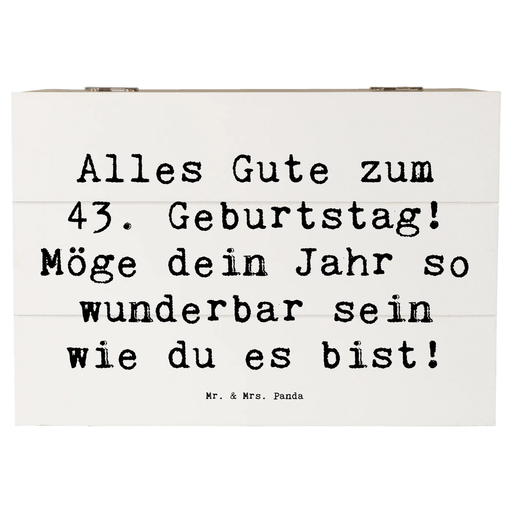 Wooden chest Saying Alles Gute zum 43. Geburtstag! Möge dein Jahr so wunderbar sein wie du es bist! Schatzkiste, Truhe, Dekokiste, Erinnerungskiste, Aufbewahrungsbox, Holzkiste, Kiste, Geschenkbox, XXL, Schatulle, Geschenkdose, Erinnerungsbox, Geburtstag, Geburtstagsgeschenk, Geschenk