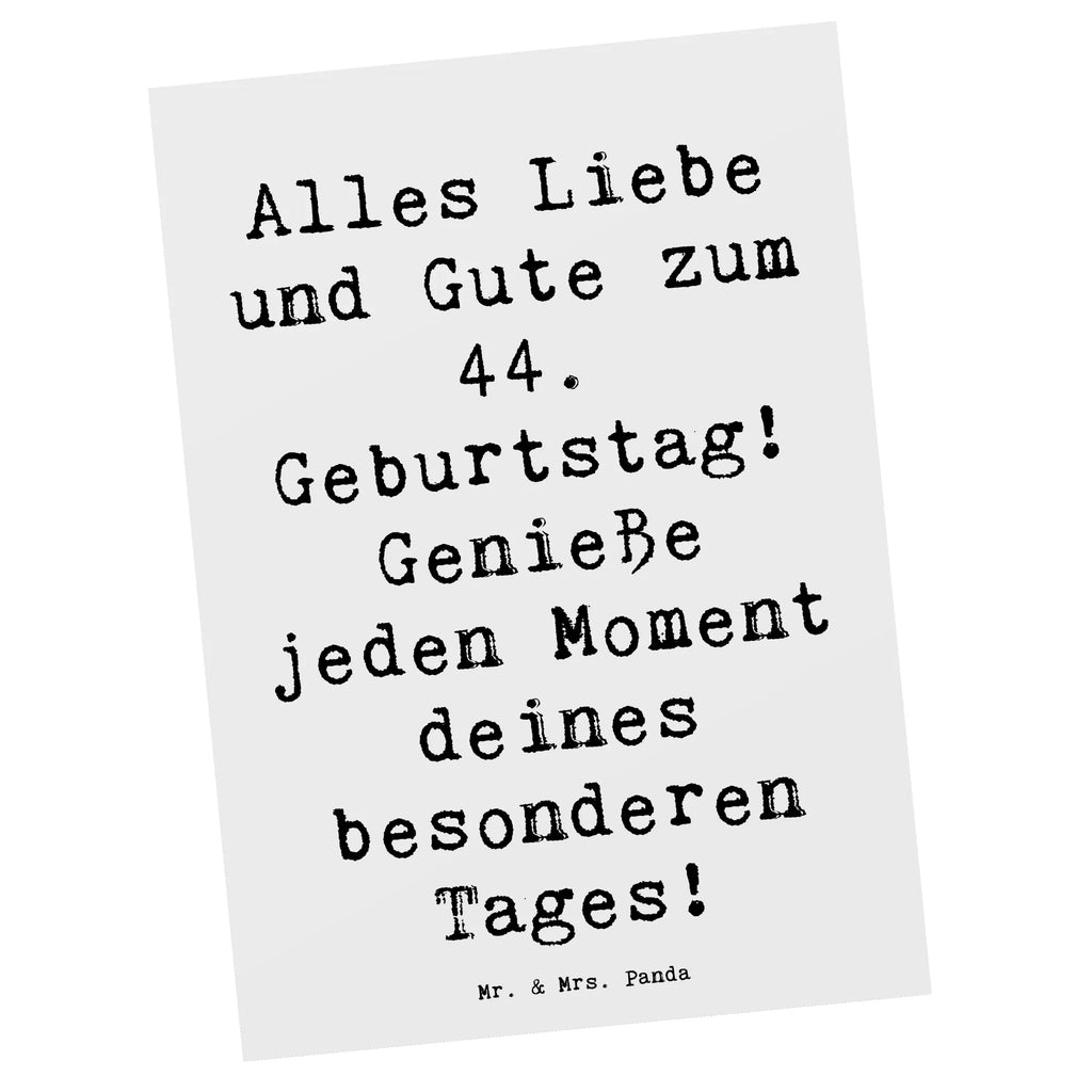 Postkarte Spruch 44. Geburtstag Grußkarte, Karte, Geschenkkarte, Postkarte, Einladung, Einladungskarten Geburtstag, Einladung Geburtstag, Dankeskarte, Ansichtskarte, Geburtstagskarte, Ansichtskarten, Einladungskarte, Geburtstag, Geburtstagsgeschenk, Geschenk