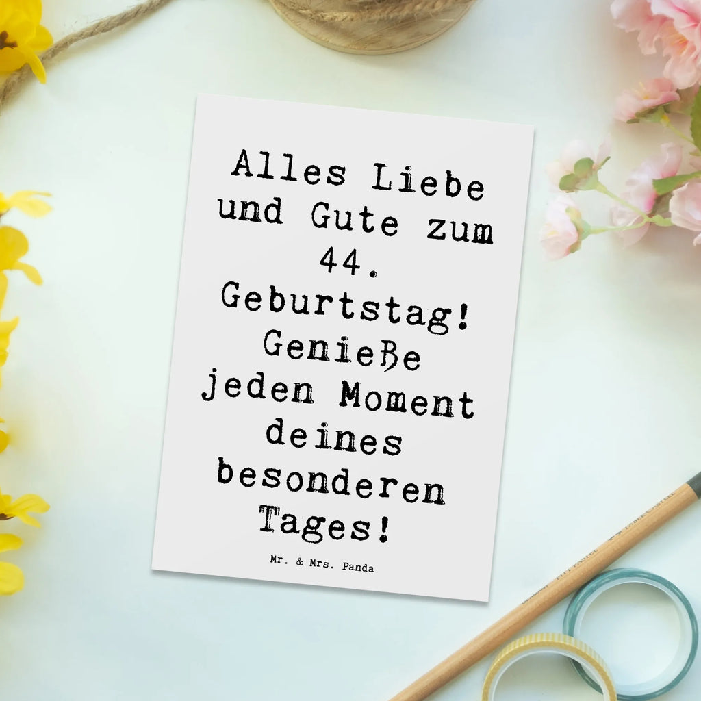 Postkarte Spruch 44. Geburtstag Grußkarte, Karte, Geschenkkarte, Postkarte, Einladung, Einladungskarten Geburtstag, Einladung Geburtstag, Dankeskarte, Ansichtskarte, Geburtstagskarte, Ansichtskarten, Einladungskarte, Geburtstag, Geburtstagsgeschenk, Geschenk