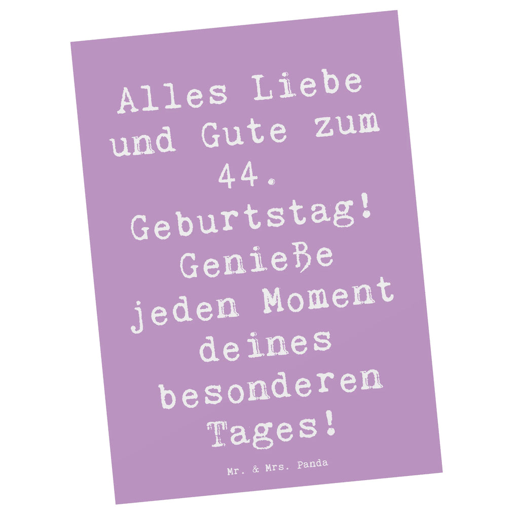 Postkarte Spruch 44. Geburtstag Grußkarte, Karte, Geschenkkarte, Postkarte, Einladung, Einladungskarten Geburtstag, Einladung Geburtstag, Dankeskarte, Ansichtskarte, Geburtstagskarte, Ansichtskarten, Einladungskarte, Geburtstag, Geburtstagsgeschenk, Geschenk