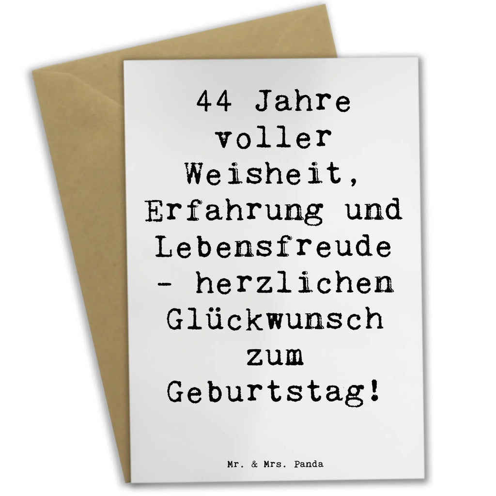Greetings card Saying 44 Jahre voller Weisheit, Erfahrung und Lebensfreude - herzlichen Glückwunsch zum Geburtstag! Ansichtskarten, Klappkarte, Einladungskarte, Karte, Glückwunschkarte, Hochzeitskarte, Geburtstagskarte, Grußkarte, Geburtstag, Geburtstagsgeschenk, Geschenk