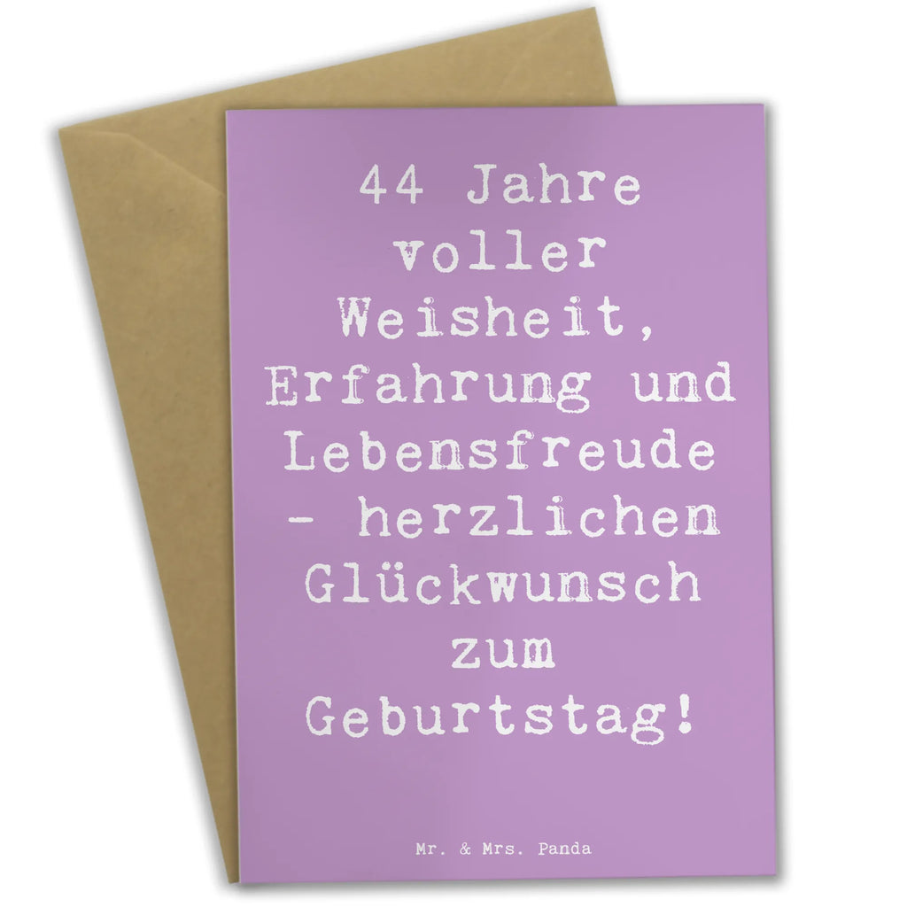 Greetings card Saying 44 Jahre voller Weisheit, Erfahrung und Lebensfreude - herzlichen Glückwunsch zum Geburtstag! Ansichtskarten, Klappkarte, Einladungskarte, Karte, Glückwunschkarte, Hochzeitskarte, Geburtstagskarte, Grußkarte, Geburtstag, Geburtstagsgeschenk, Geschenk
