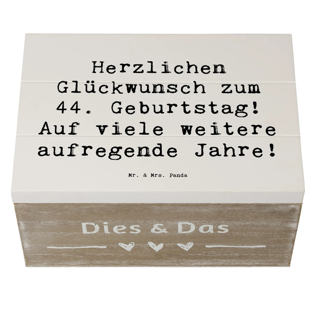 Holzkiste Spruch 44. Geburtstag Feier Erinnerungskiste, Dekokiste, Schatulle, Geschenkbox, Erinnerungsbox, Schatzkiste, Kiste, Aufbewahrungsbox, Holzkiste, XXL, Geschenkdose, Truhe, Geburtstag, Geburtstagsgeschenk, Geschenk