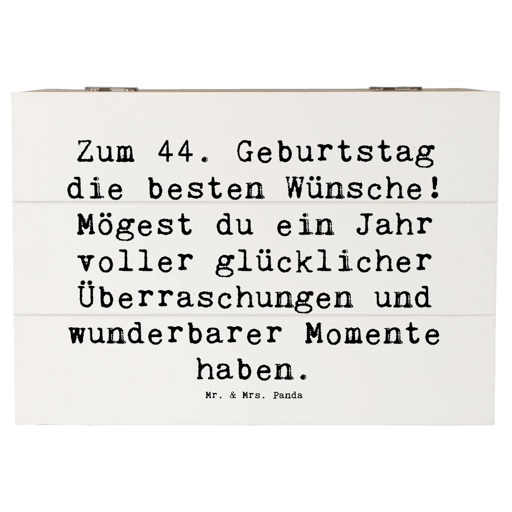 Holzkiste Spruch 44. Geburtstag Glückwünsche Schatulle, Geschenkbox, Dekokiste, Holzkiste, Truhe, XXL, Erinnerungskiste, Geschenkdose, Schatzkiste, Kiste, Erinnerungsbox, Aufbewahrungsbox, Geburtstag, Geburtstagsgeschenk, Geschenk