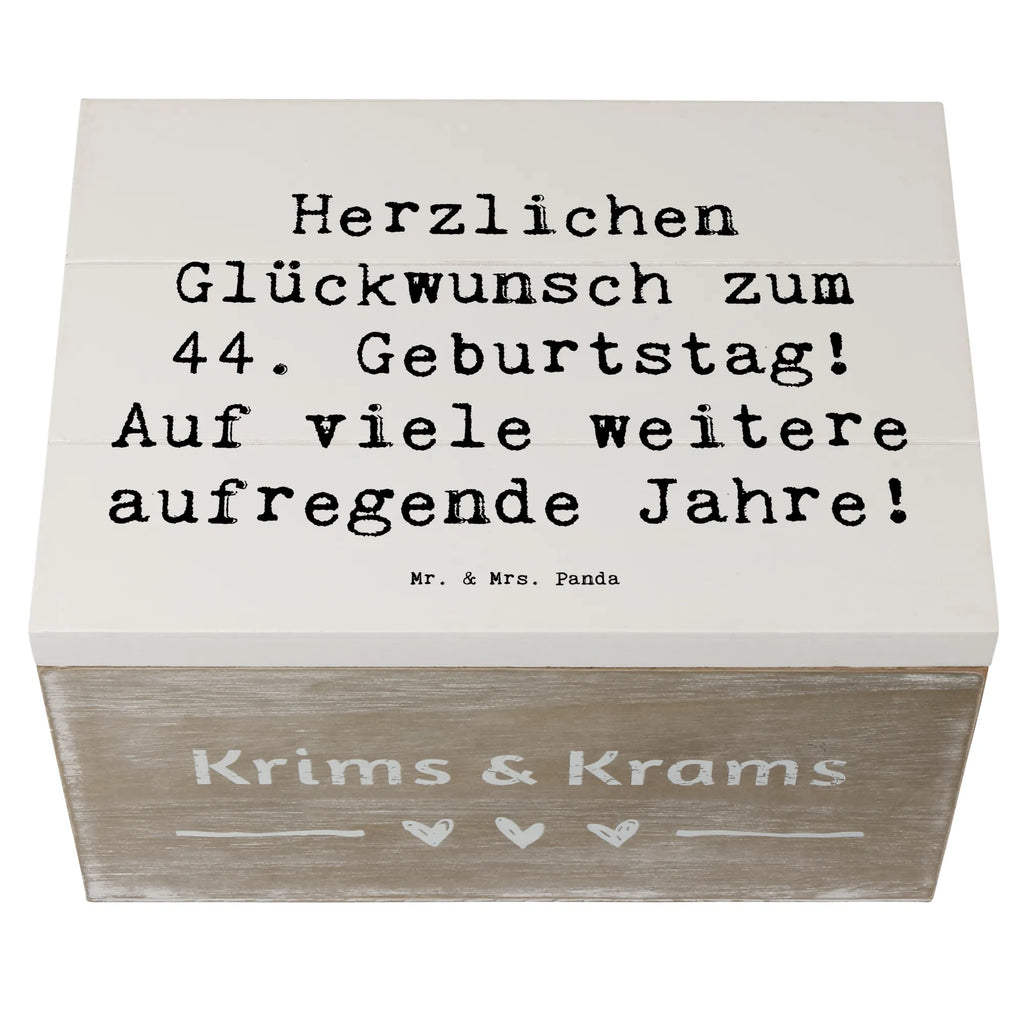 Holzkiste Spruch 44. Geburtstag Feier Erinnerungskiste, Dekokiste, Schatulle, Geschenkbox, Erinnerungsbox, Schatzkiste, Kiste, Aufbewahrungsbox, Holzkiste, XXL, Geschenkdose, Truhe, Geburtstag, Geburtstagsgeschenk, Geschenk