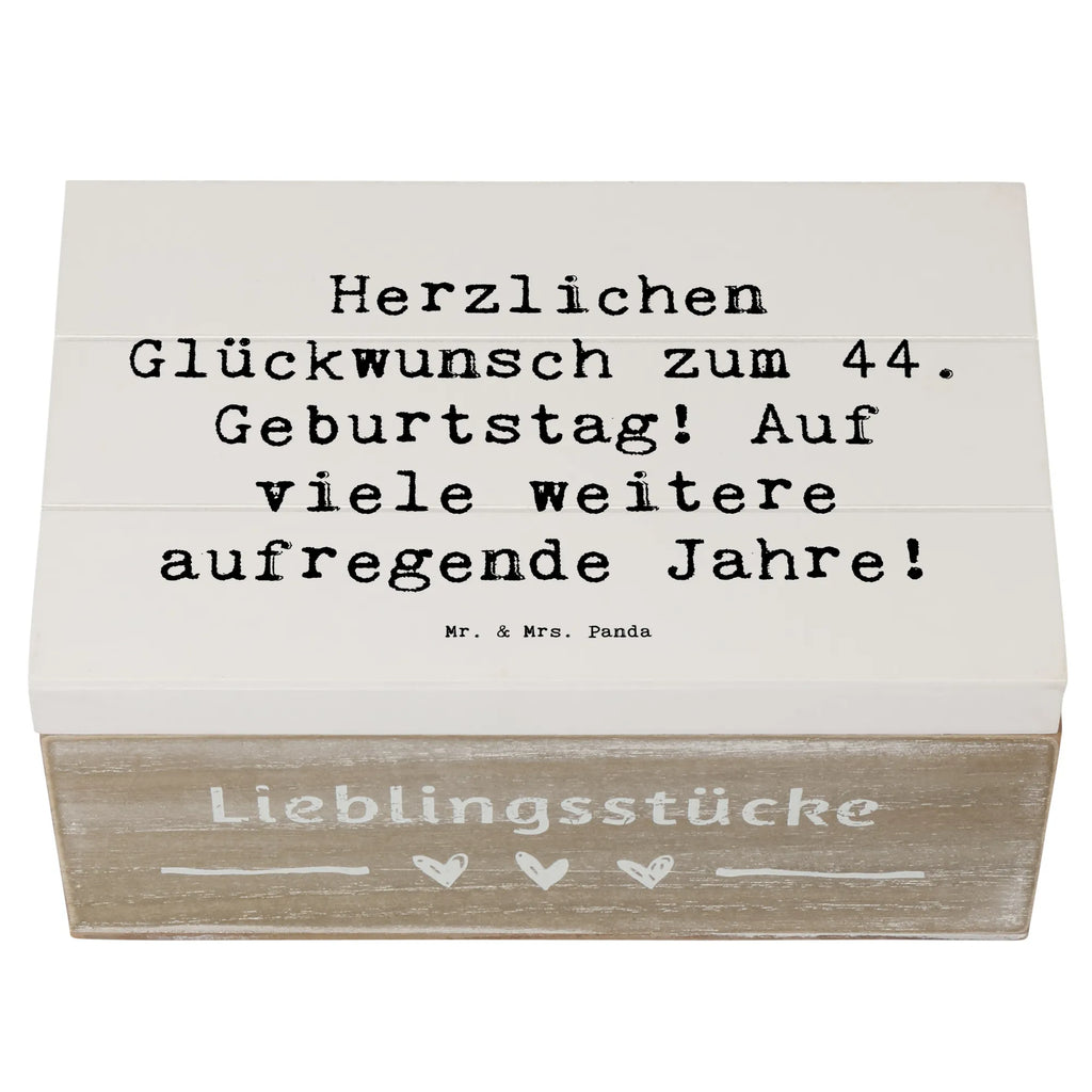Holzkiste Spruch 44. Geburtstag Feier Erinnerungskiste, Dekokiste, Schatulle, Geschenkbox, Erinnerungsbox, Schatzkiste, Kiste, Aufbewahrungsbox, Holzkiste, XXL, Geschenkdose, Truhe, Geburtstag, Geburtstagsgeschenk, Geschenk