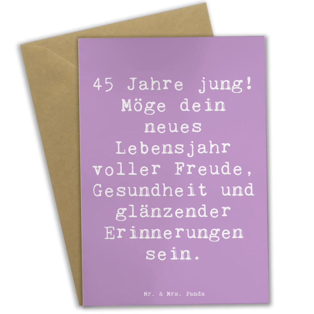 Greetings card Saying 45 Jahre jung! Möge dein neues Lebensjahr voller Freude, Gesundheit und glänzender Erinnerungen sein. Ansichtskarten, Glückwunschkarte, Geburtstagskarte, Karte, Hochzeitskarte, Grußkarte, Klappkarte, Einladungskarte, Geburtstag, Geburtstagsgeschenk, Geschenk