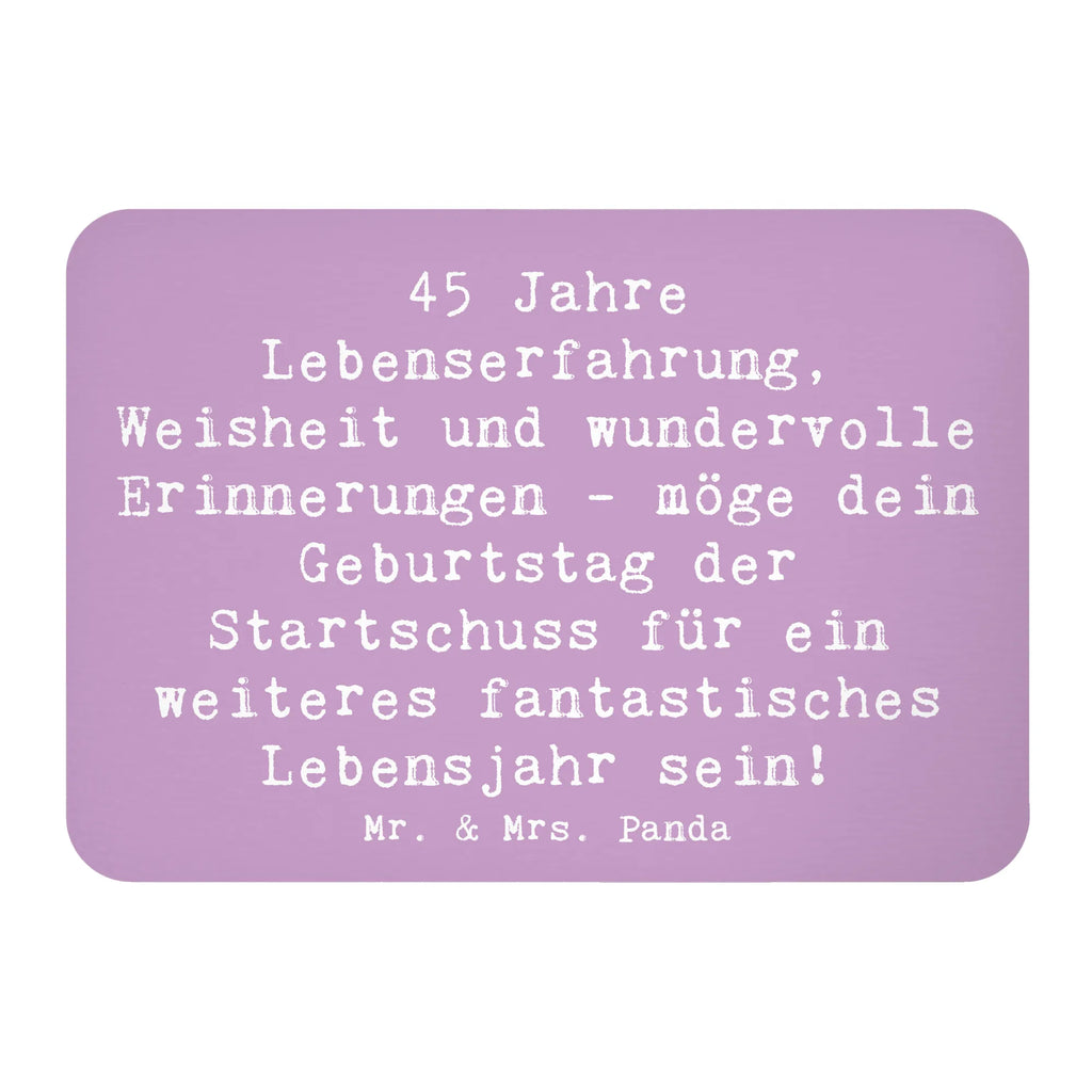 Magnet Saying 45 Jahre Lebenserfahrung, Weisheit und wundervolle Erinnerungen - möge dein Geburtstag der Startschuss für ein weiteres fantastisches Lebensjahr sein! Motivmagnete, Kühlschrank Dekoration, Kühlschrankmagnet, Souvenir Magnet, Notiz Magnet, Pinnwandmagnet, Whiteboard Magnet, Dekomagnet, Geburtstag, Geburtstagsgeschenk, Geschenk