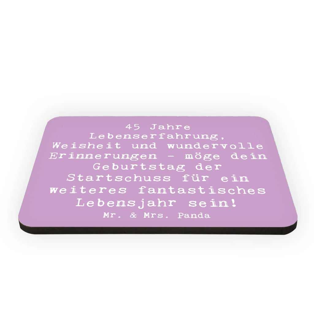 Magnet Saying 45 Jahre Lebenserfahrung, Weisheit und wundervolle Erinnerungen - möge dein Geburtstag der Startschuss für ein weiteres fantastisches Lebensjahr sein! Motivmagnete, Kühlschrank Dekoration, Kühlschrankmagnet, Souvenir Magnet, Notiz Magnet, Pinnwandmagnet, Whiteboard Magnet, Dekomagnet, Geburtstag, Geburtstagsgeschenk, Geschenk
