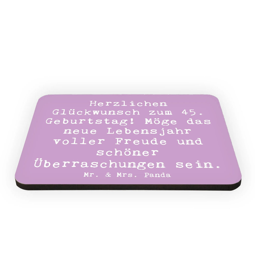 Magnet Spruch 45. Geburtstag Freude Kühlschrankmagnet, Pinnwandmagnet, Dekomagnet, Notiz Magnet, Kühlschrank Dekoration, Motivmagnete, Souvenir Magnet, Whiteboard Magnet, Geburtstag, Geburtstagsgeschenk, Geschenk