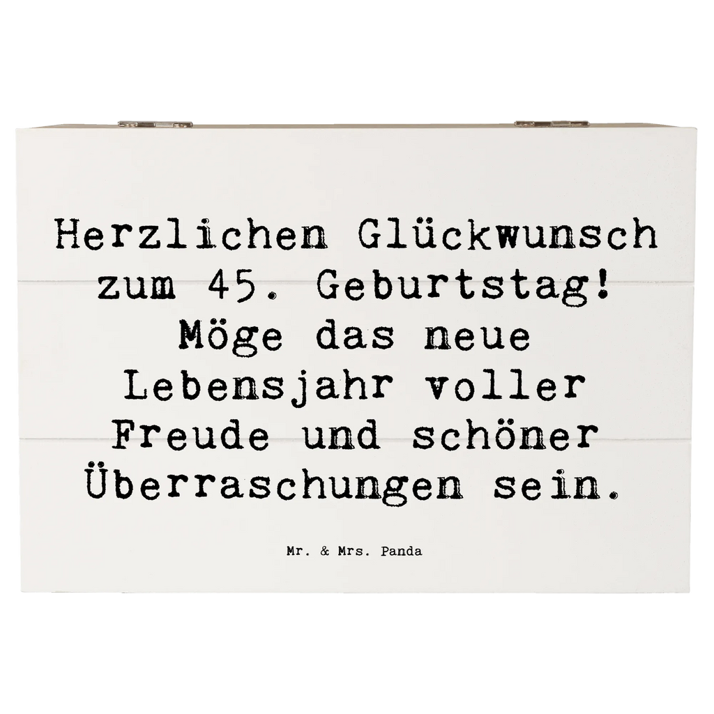 Holzkiste Spruch 45. Geburtstag Freude Kiste, Geschenkbox, Truhe, Erinnerungskiste, Erinnerungsbox, Dekokiste, Schatzkiste, Aufbewahrungsbox, Schatulle, XXL, Geschenkdose, Holzkiste, Geburtstag, Geburtstagsgeschenk, Geschenk