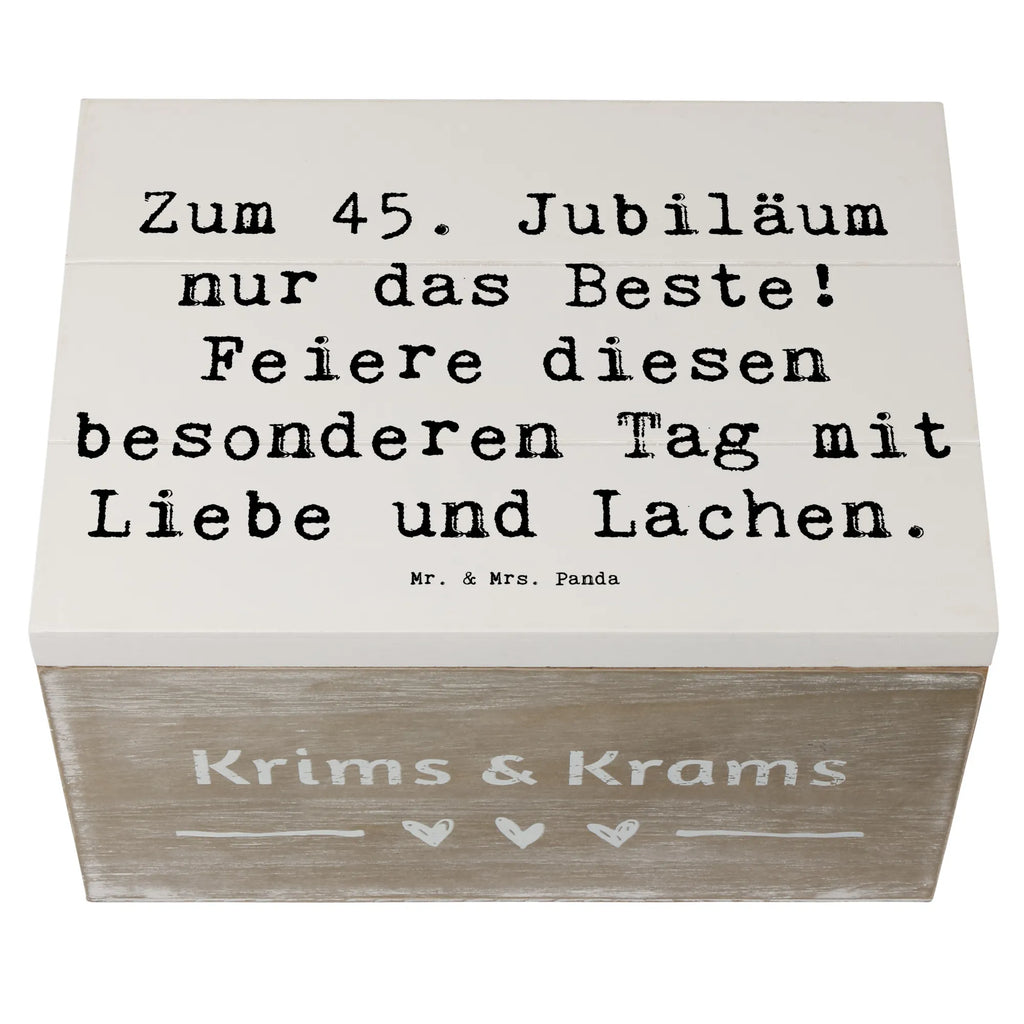 Holzkiste Spruch 45. Geburtstag Feiern XXL, Geschenkbox, Schatulle, Aufbewahrungsbox, Erinnerungskiste, Dekokiste, Kiste, Holzkiste, Geschenkdose, Schatzkiste, Truhe, Erinnerungsbox, Geburtstag, Geburtstagsgeschenk, Geschenk