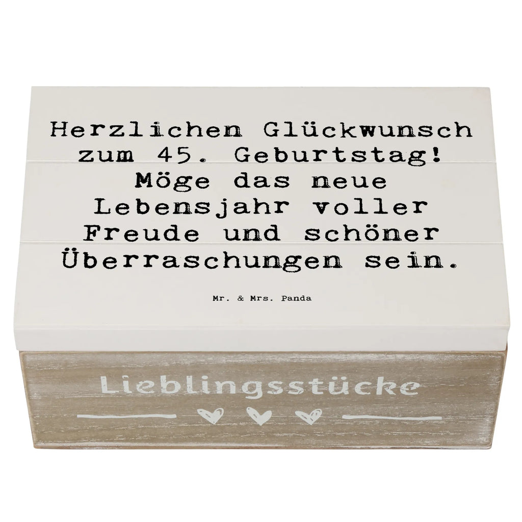 Holzkiste Spruch 45. Geburtstag Freude Kiste, Geschenkbox, Truhe, Erinnerungskiste, Erinnerungsbox, Dekokiste, Schatzkiste, Aufbewahrungsbox, Schatulle, XXL, Geschenkdose, Holzkiste, Geburtstag, Geburtstagsgeschenk, Geschenk