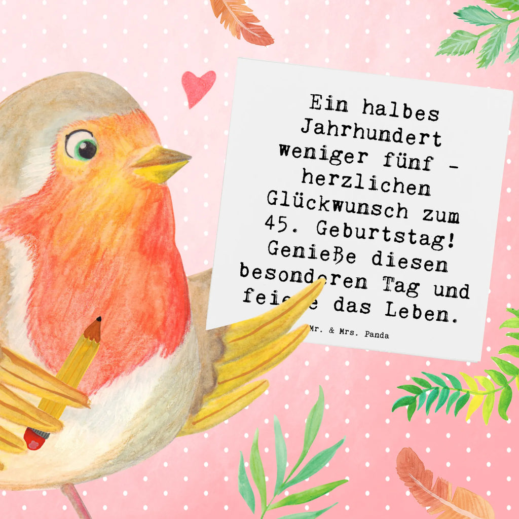 Deluxe Karte Spruch 45. Geburtstag Feier Einladungskarte, Hochwertige Klappkarte, Grußkarte, Glückwunschkarte, Hochwertige Grußkarte, Geburtstagskarte, Hochzeitskarte, Klappkarte, Karte, Geburtstag, Geburtstagsgeschenk, Geschenk