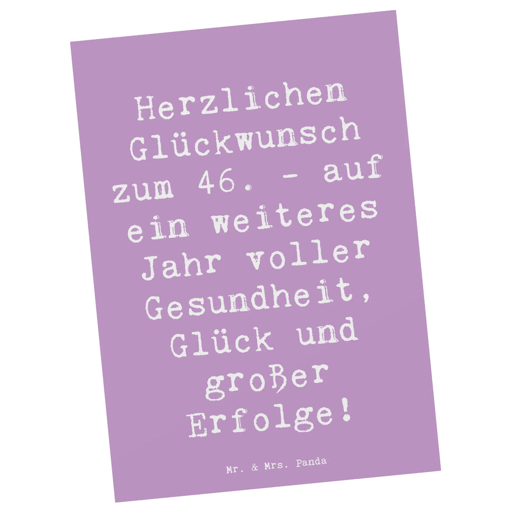 Postkarte Spruch 46. Geburtstag Glückwünsche Geschenkkarte, Ansichtskarte, Karte, Einladung, Einladungskarte, Ansichtskarten, Geburtstagskarte, Einladungskarten Geburtstag, Postkarte, Einladung Geburtstag, Grußkarte, Dankeskarte, Geburtstag, Geburtstagsgeschenk, Geschenk