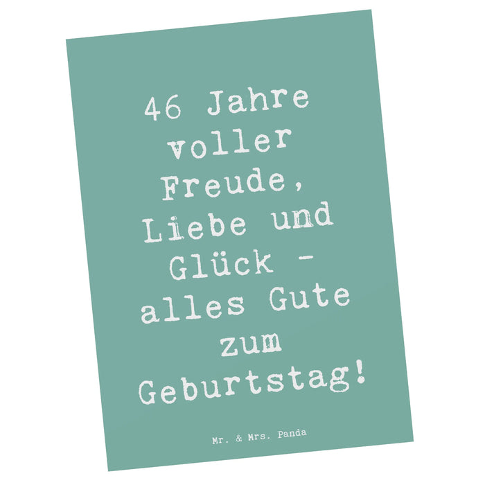 Postkarte Spruch 46. Geburtstag